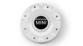 BMW MINI R50 R52 2001-2008 m. Ratų centro stebulės dangtelis sidabrinės spalvos originalus 36131512574