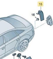 VAG Audi A6 C6 Saloon NS Dešinysis bagažinės šoninis žibintų klasterio apvadas originalus 4F5853268E01C