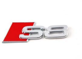 VAG Audi A8 S8 Quattro Raudona chromuota "S8" emblema originali 4D0853735A2ZZ