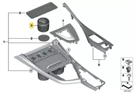 BMW F20 F20 F21 F87 F33 G30 G31 G32 PELENINĖ PUODELIO LAIKIKLYJE ORIGINALI 51169323677
