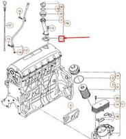VAG VW TOUAREG 7L alyvos įpylimo vamzdelio sandarinimo tarpiklis O-Ring originalus 070115315A