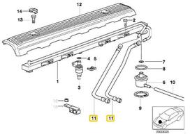 BMW E39 sedanas universalas Kuro įpurškimo sistemos žarna originali 13311744100