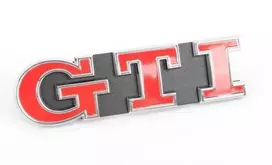 VAG VW Golf Mk7 GTI priekinių grotelių ženkliukas raudona emblema originalus 5G0853679PWYR