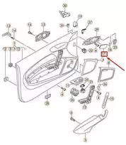 VAG AUDI A1 8X priekinių kairės pusės durelių garsiakalbio apdaila originali 8X00354234PK