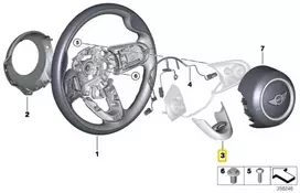 BMW Sportinio Vairo Apatinė Dalis MINI F56 F55 F54 F57 Originalus 32306864894