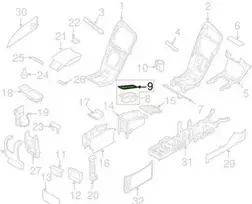 VOLVO XC60 centrinės konsolės puodelio laikiklis guminis įdėklas 1284528 NEW GENUINE