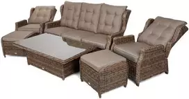 Lauko baldų komplektas Memfis, Ginger / Brown Melange