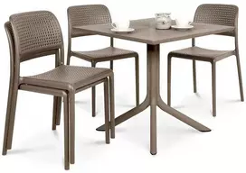 Lauko baldų komplektas BORA BISTROT/CLIP 4+1, Tortora