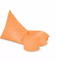 Sėdmaišis-gultas su pufu Sako XL Oxford, oranžinis