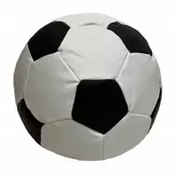 Sėdmaišis-pufas vaikams Ball XXL (40 cm), Baltas/Juodas