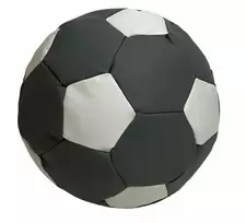 Sėdmaišis-pufas vaikams Ball XXL (40 cm), Pilkas/Baltas