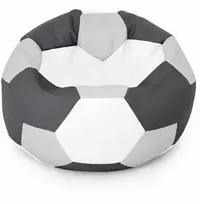 Sėdmaišis-pufas vaikams Ball XXL (40 cm), Light Pilkas/Graphite/Baltas