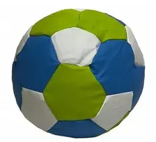 Sėdmaišis-pufas vaikams Ball XXL (40 cm), Lime/Mėlyna/Baltas