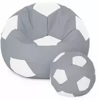 Sėdmaišis su pufu Ball XXXXL (100 cm), Pilkas/Baltas