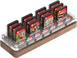 Aoduke Nintendo Switch žaidimų kortelių medinis laikiklis su permatomu akrilu