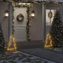Kalėdinė šviečianti dekoracija eglutė su smaigais, 80LED, 60cm