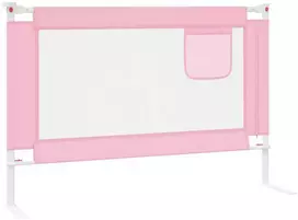 Apsauginis turėklas vaiko lovai, rožinis, 100x25cm, audinys