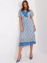 Italy Moda Suknelė-DHJ-SK-11331-7,71-mėlyna