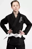 Venum Contender vaikiškas BJJ kimono (su nemokamu baltu diržu) – juodas