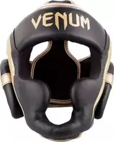 Bokso šalmas Venum Elite - juodas/auksinis