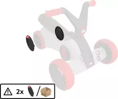 BERG GO² SparX Raudona galinio rato gaubtas (2 vnt.)