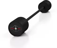 Gumuotas tiesus štangos grifas 55 kg, matinis juodas, Marbo Sport