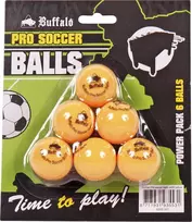 Stalo futbolo kamuoliukų rinkinys Buffalo Pro, geltona, 6 vnt.