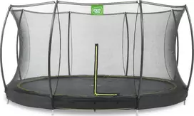 Įleidžiamas batutas EXIT Silhouette ø427 cm su apsauginiu tinklu, juodas