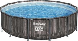 Bestway baseinų komplektas Steel Pro Max 427 medžio imitacija