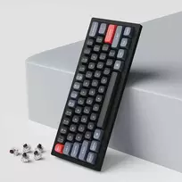 Keychron V4 60% mechaninė klaviatūra (ANSI, Carbon juodas, RGB, Hot-swap, US, Pro Brown Switch)