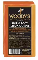 Woody's Hair & Body Šampūnas Bar kietasis šampūnas plaukams ir kūnui, 227 g