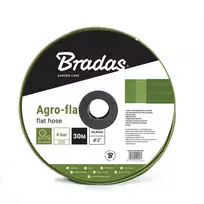 Plokščia vandens žarna Bradas AGRO-FLAT PVC, W.P.4 / B.P.12 Bar - 4"- 30m, Žalias