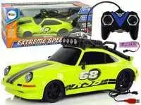 Sportinis automobilis su nuotolinio valdymo pultu, 1:18, žalias