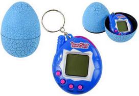Elektroninis žaidimas gyvūnėlis "Tamagotchi" kiaušinyje, mėlynas