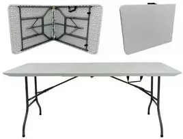 Sulankstomas lauko stalas Party, 180x70x74 cm, baltas