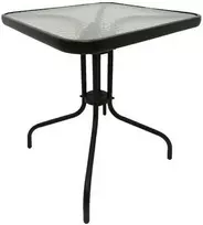 Lauko stalas Bergama, 60x60x70 cm, juodas
