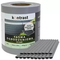 Tvoros juosta su klipsais, 19cmx35m, šviesiai pilka