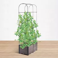 Augalų dėžė su atrama GROW ROUND SET, 84x42x180 cm