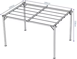 Pavėsinė Pergola SPRINT 3x4, Anthracite/Baltas