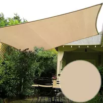 Uždanga/burė nuo saulės, 4x3 m, smėlio spalvos