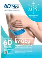 6D Tape 6D teipas randams ir patinimui po krūtų operacijos, 14 vnt su liet metodine medžiaga