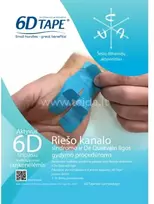6D Tape 6D teipas riešo kanalo sindromui 6 vnt, su liet metodine medžiaga
