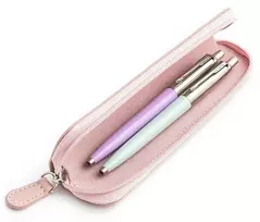 Parker Jotter Originals Lilac ir Pastel Mėlyna Tušinukų dovanų rinkinys su rožiniu dėklu