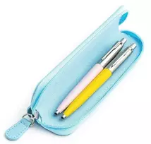 Parker Jotter Originals Rožinė ir Geltona Tušinukų dovanų rinkinys su mėlynu dėklu