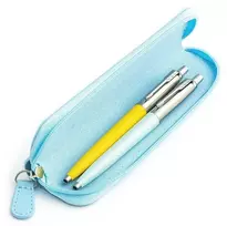 Parker Jotter Originals Geltona ir Pastel Mėlyna Tušinukų dovanų rinkinys su mėlynu dėklu