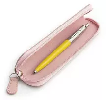 Parker Jotter Originals Geltona Tušinuko dovanų rinkinys su rožiniu dėklu