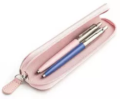 Parker Jotter Originals Rožinė ir Mėlyna Tušinukų dovanų rinkinys su rožiniu dėklu
