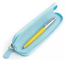 Parker Jotter Originals Geltona Tušinuko dovanų rinkinys su mėlynu dėklu