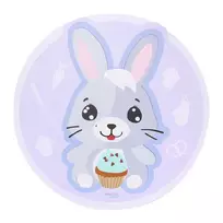 Betty and Bunny stalo kilimėlis 35 x 35,5 cm violetinis AMBITION JUNIOR