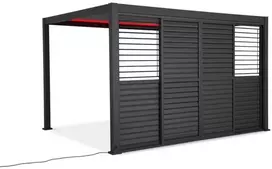 Stumdomos žaliuzinės durys pavėsinei Pergola PREMIUM 4m, Anthracite